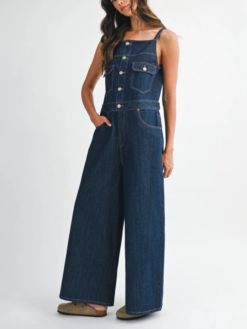 NWT Denim Overall Jumpsuit